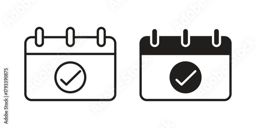 Calendar with event icon in trendy flat style design. Vector graphic illustration.