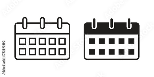 Calendar icon in trendy flat style design. Vector graphic illustration.