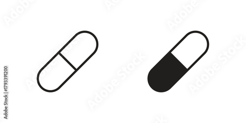 Capsule icon in trendy flat style design. Vector graphic illustration.