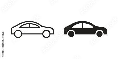 Car icon in trendy flat style design. Vector graphic illustration.