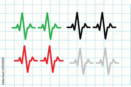 Electrocardiogram heartbeat line