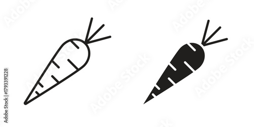 Carrot icon in trendy flat style design. Vector graphic illustration.