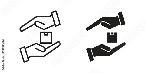 Cash on delivery icon in trendy flat style design. Vector graphic illustration.