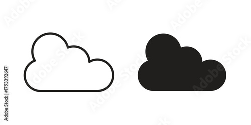 Cloud icon in trendy flat style design. Vector graphic illustration.