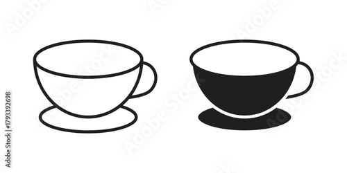 Coffee icon in trendy flat style design. Vector graphic illustration.