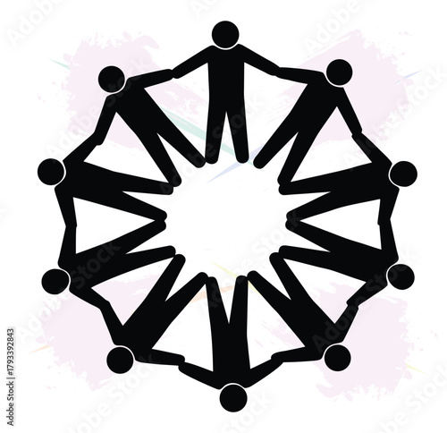 Circle of unity depicting teamwork collaboration and connection embodying trust and inclusivity in a cooperative group