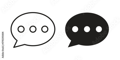 Comments icon in trendy flat style design. Vector graphic illustration.