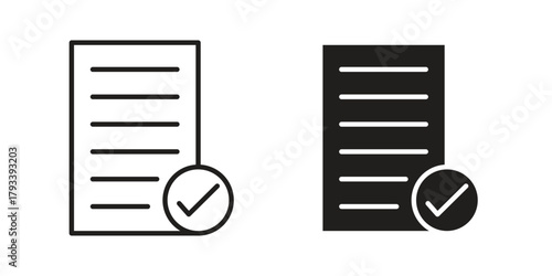 Compliance icon in trendy flat style design. Vector graphic illustration.