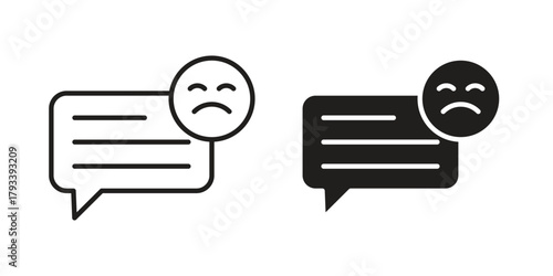Complaint icon in trendy flat style design. Vector graphic illustration.