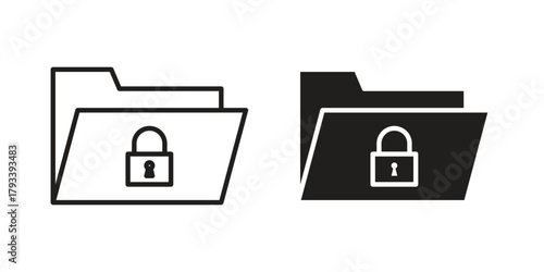 Confidential icon in trendy flat style design. Vector graphic illustration.