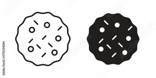 Cookie icon in trendy flat style design. Vector graphic illustration.