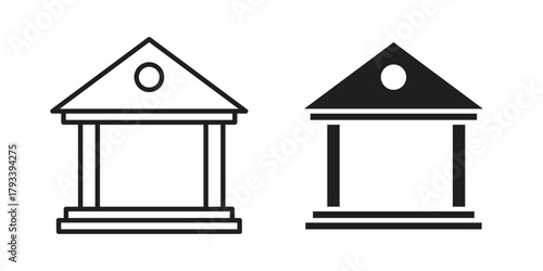 Court icon in trendy flat style design. Vector graphic illustration.