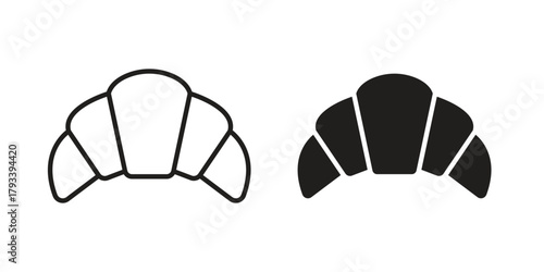 Croissant icon in trendy flat style design. Vector graphic illustration.