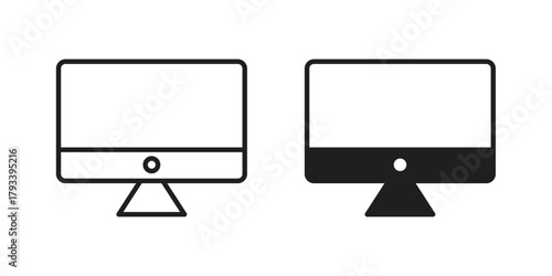 Desktop icon in trendy flat style design. Vector graphic illustration.