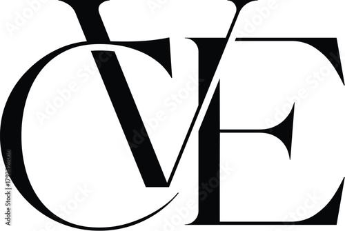 CVE Letter Initial Logo Design Template Vector Illustration