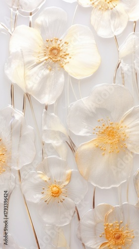 Wallflowers glass fusing art backgrounds pattern petal.