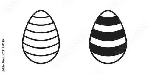 Easter egg icon in trendy flat style design. Vector graphic illustration.