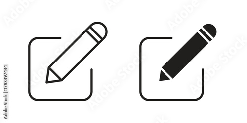 Edit icon in trendy flat style design. Vector graphic illustration.