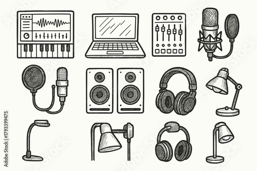 Speakers icon icons headphones audio pop digital vector music mic filter studio