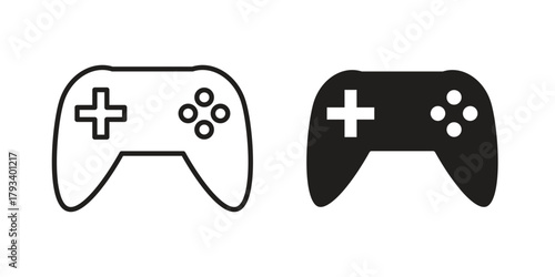 Game controller icon in trendy flat style design. Vector graphic illustration.