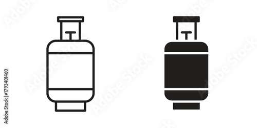 Gas cylinders icon in trendy flat style design. Vector graphic illustration.