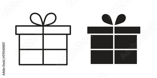 Gift icon in trendy flat style design. Vector graphic illustration.
