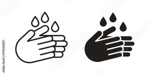 Handwashing icon in trendy flat style design. Vector graphic illustration.