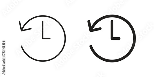 History icon in trendy flat style design. Vector graphic illustration.