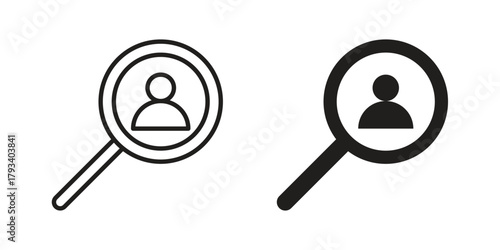 Hiring icon in trendy flat style design. Vector graphic illustration.
