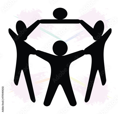 Teamwork Community Icon Representing Collaboration and Unity