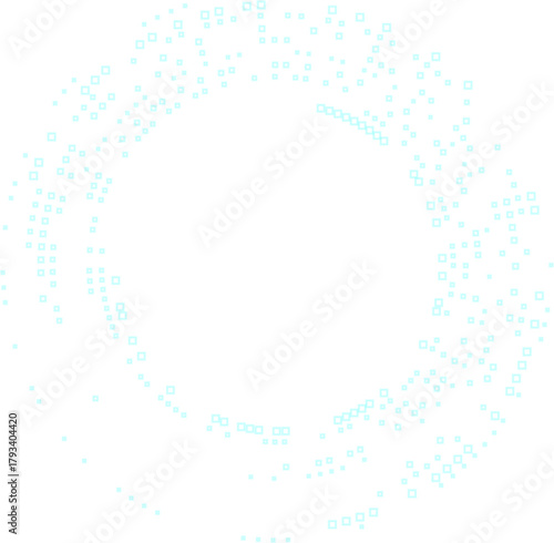 Radiating network of luminous neon points arranged in circular motion forming complex radial composition with geometric precision.