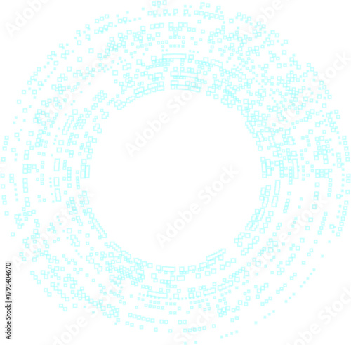 High-density neon dot arrangement forming detailed radial symmetry and layered geometric texture with luminous circular repetition.