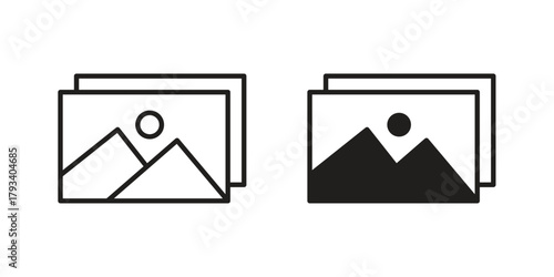 Image icon in trendy flat style design. Vector graphic illustration.