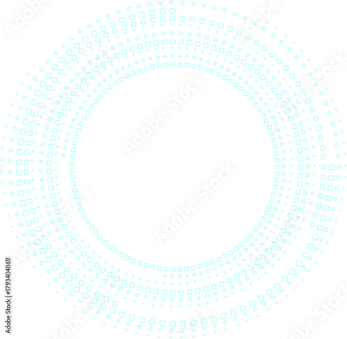 Precisely aligned neon circles create perfect concentric geometry defined by uniform spacing and stable radial balance.