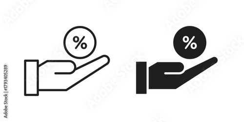 Interest icon in trendy flat style design. Vector graphic illustration.