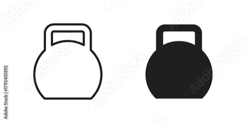 Kettlebell icon in trendy flat style design. Vector graphic illustration.