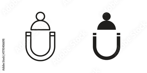 Lead generation icon in trendy flat style design. Vector graphic illustration.