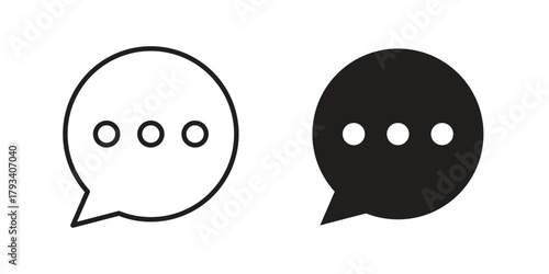Live chat icon in trendy flat style design. Vector graphic illustration.