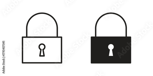 Lock icon in trendy flat style design. Vector graphic illustration.