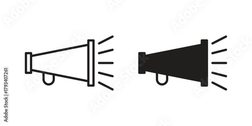 Loud Speaker icon in trendy flat style design. Vector graphic illustration.