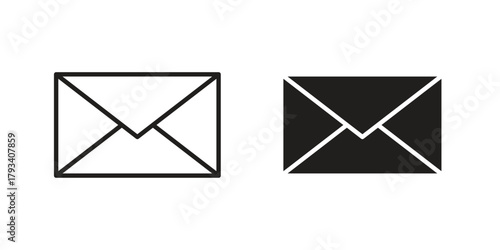 Mail icon in trendy flat style design. Vector graphic illustration.