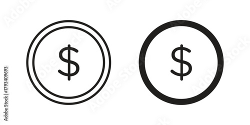 Money icon in trendy flat style design. Vector graphic illustration.