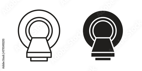 MRI icon in trendy flat style design. Vector graphic illustration.
