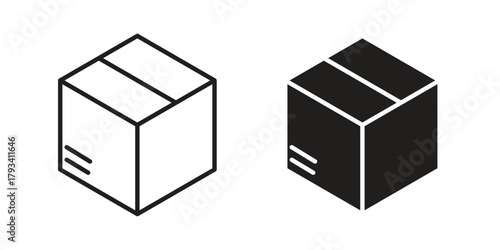 Package icon in trendy flat style design. Vector graphic illustration.