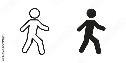 Pedestrian icon in trendy flat style design. Vector graphic illustration.