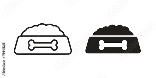 Pet food icon in trendy flat style design. Vector graphic illustration.