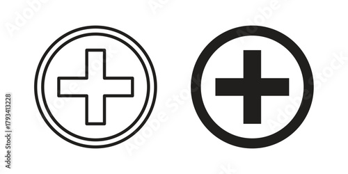 Pharmacy icon in trendy flat style design. Vector graphic illustration.