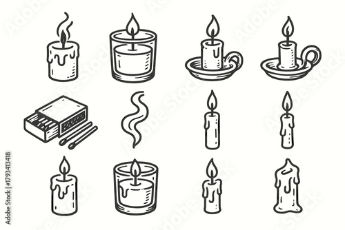 Matches wax icon icons drip vector atmosphere holder cozy candle ceramic glass