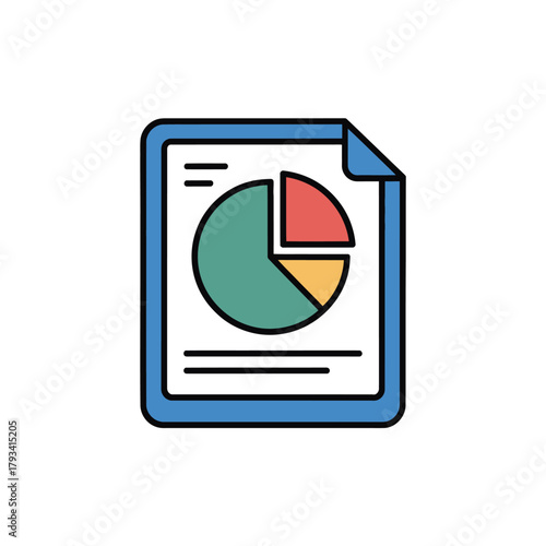Free Download A document displays a simple pie chart with three segments. - GFXLoad