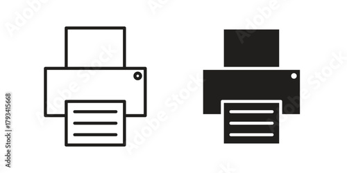 Print icon in trendy flat style design. Vector graphic illustration.